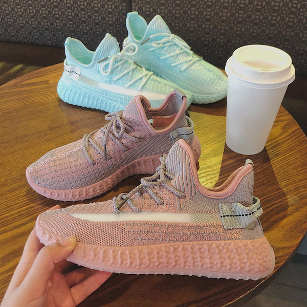 Women’s Lightweight Fly Weave Summer Flats – Coconut Style Shoes