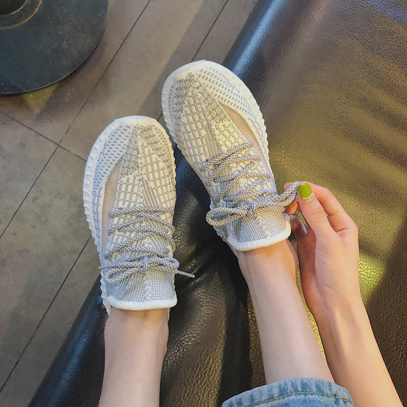 Women’s Lightweight Fly Weave Summer Flats – Coconut Style Shoes