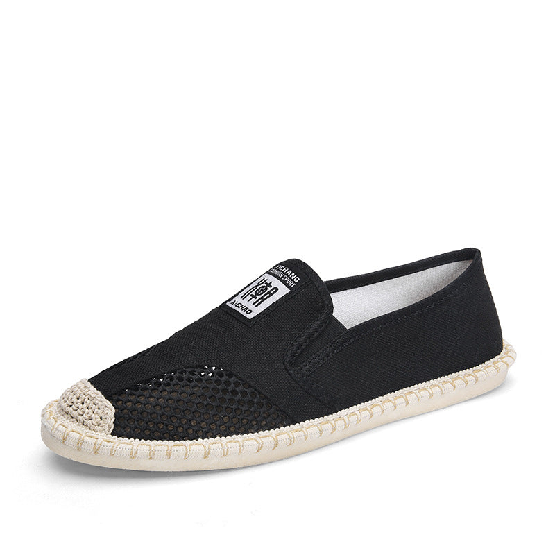 Women's Canvas Slip-On Shoes – Comfortable Fisherman Flats