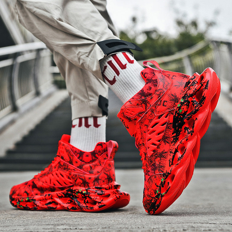 Men's Camouflage Blade Sole Sports Shoes – Trendy Athletic Sneakers