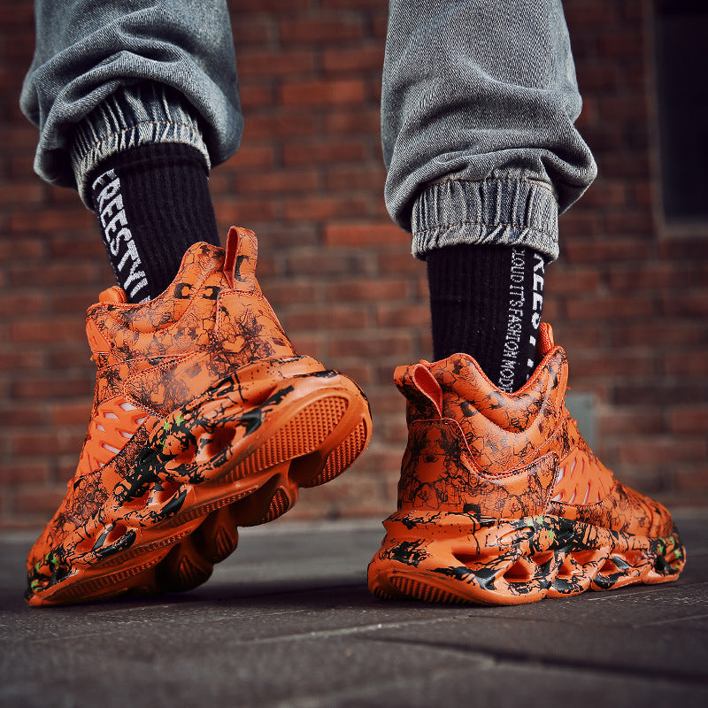 Men's Camouflage Blade Sole Sports Shoes – Trendy Athletic Sneakers