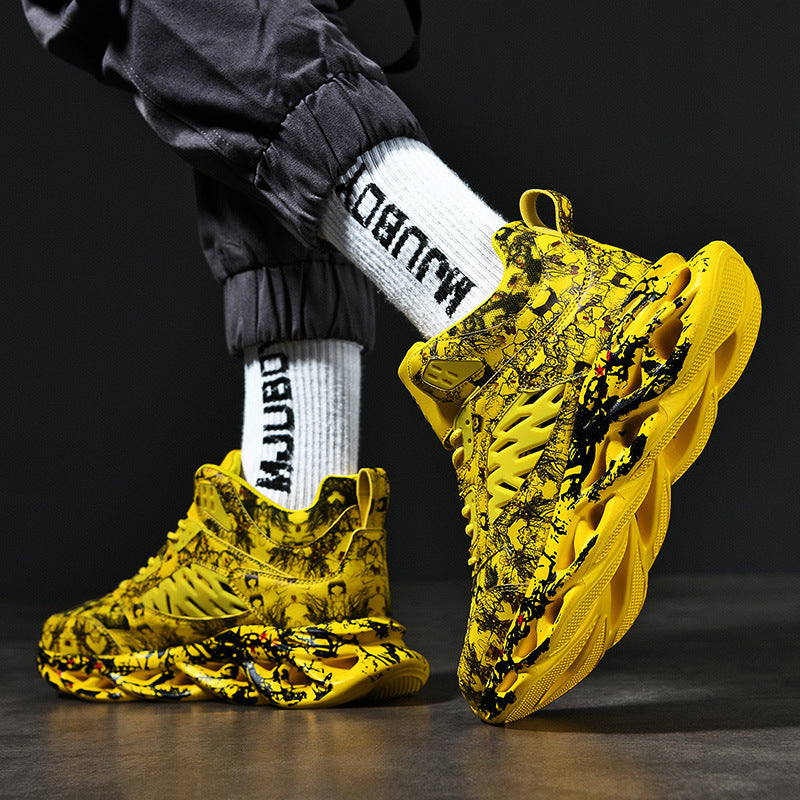 Men's Camouflage Blade Sole Sports Shoes – Trendy Athletic Sneakers
