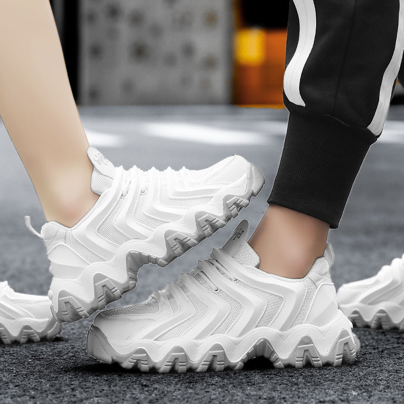 Classic White Casual Sneakers – Unisex Summer Shoes for Couples