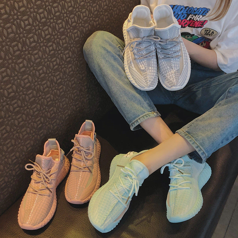 Women’s Lightweight Fly Weave Summer Flats – Coconut Style Shoes