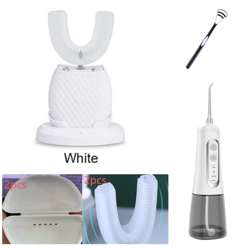 360° Automatic Oral Cleaner – Waterproof Sonic Silicone Toothbrush (IPX7)