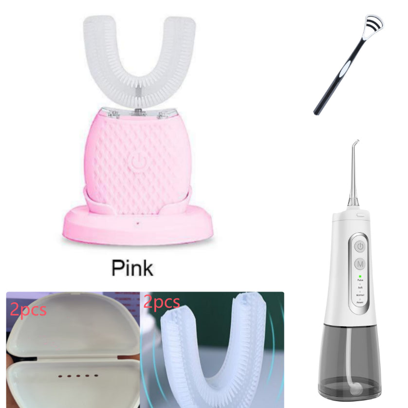 360° Automatic Oral Cleaner – Waterproof Sonic Silicone Toothbrush (IPX7)