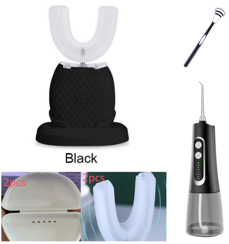 360° Automatic Oral Cleaner – Waterproof Sonic Silicone Toothbrush (IPX7)