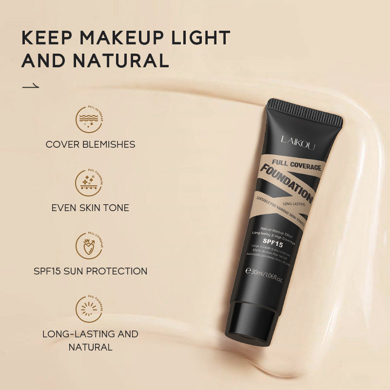 Smear-Proof Liquid Foundation for Flawless Skin – 30g, Long-Lasting Makeup